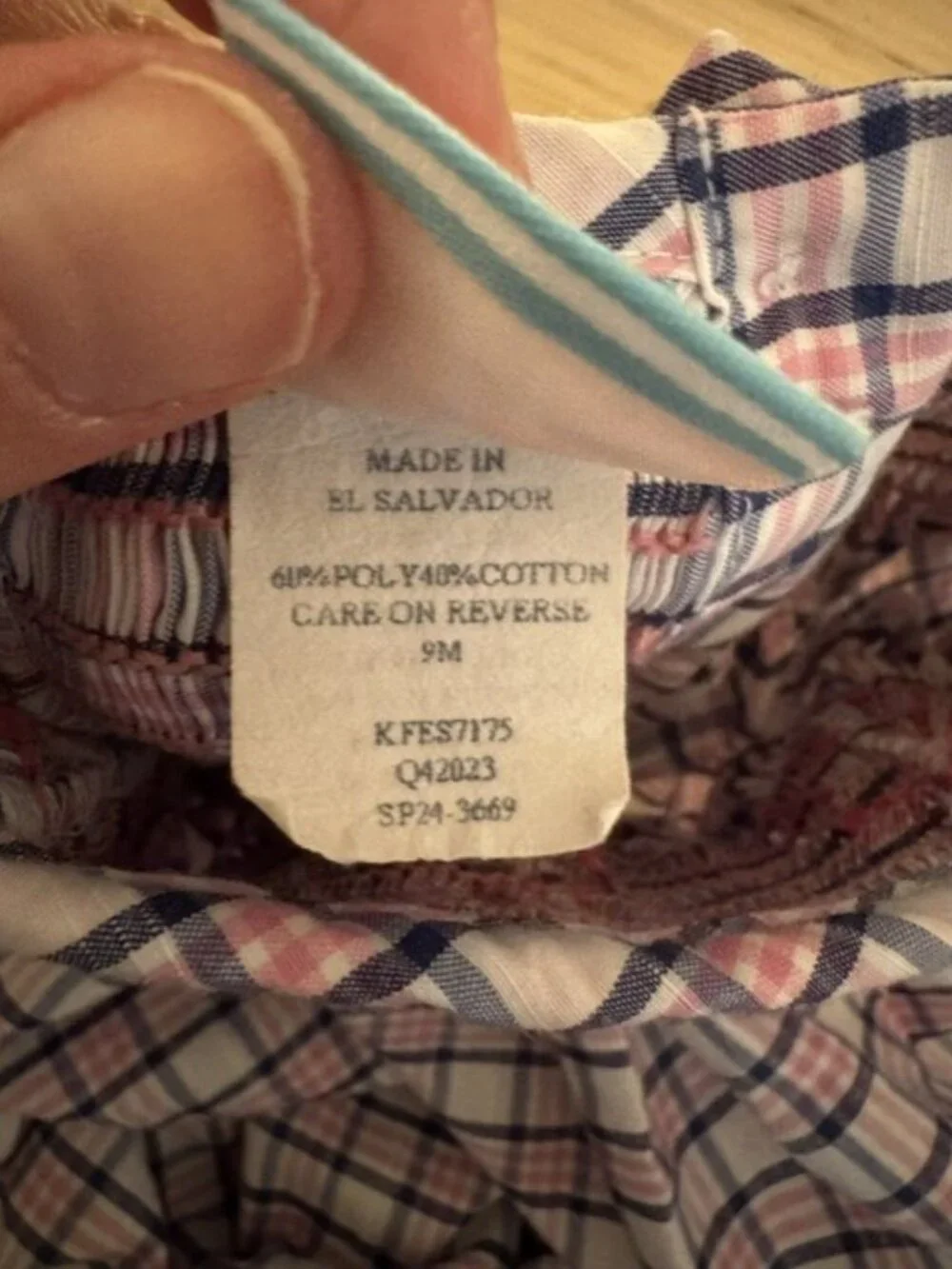 Southern Sunshine. Hotpink/navy plaid nautical bubble. Size 9 mos